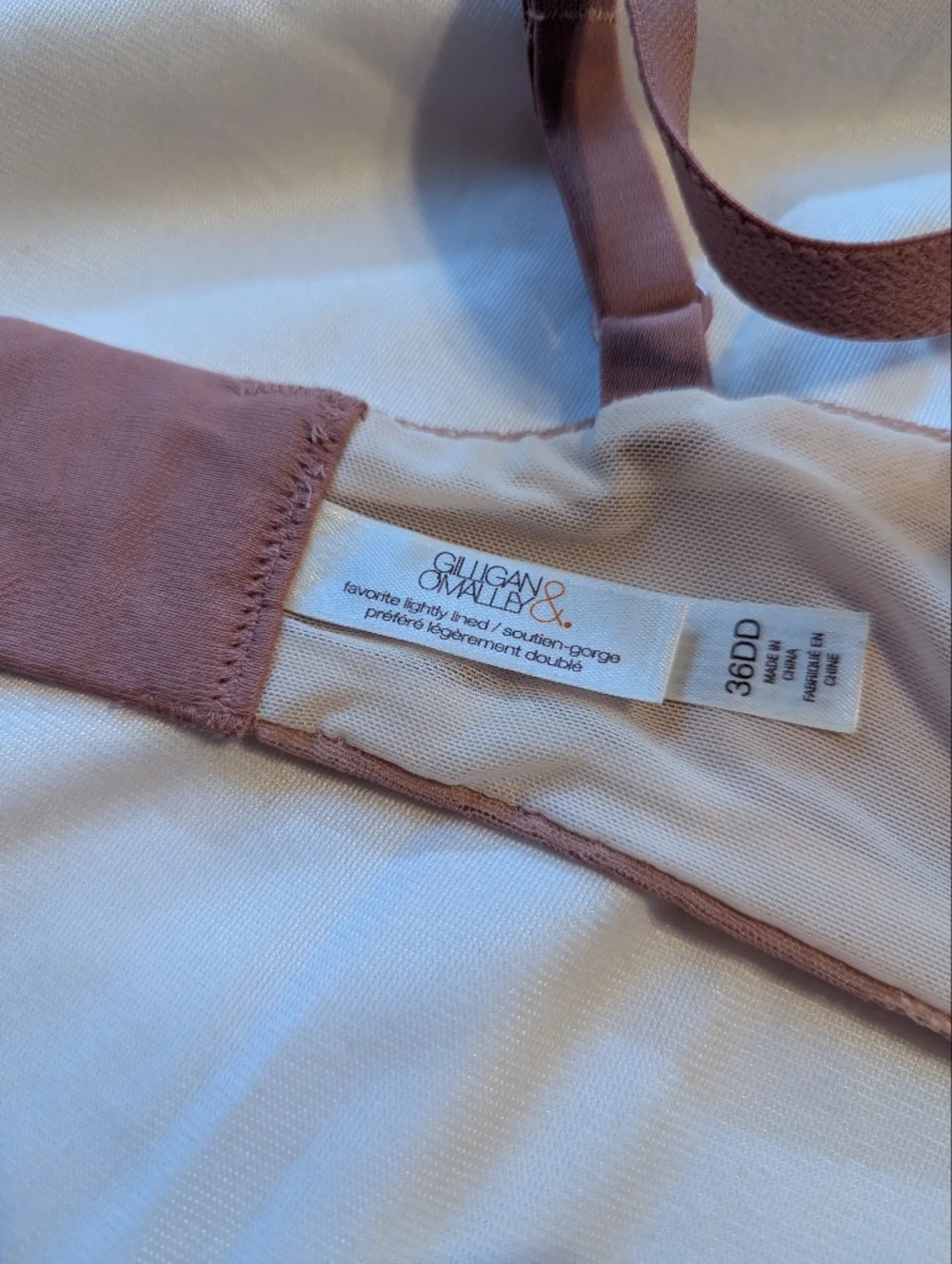 Gilligan & Omalley Underwire Padded Bra Size 36DD